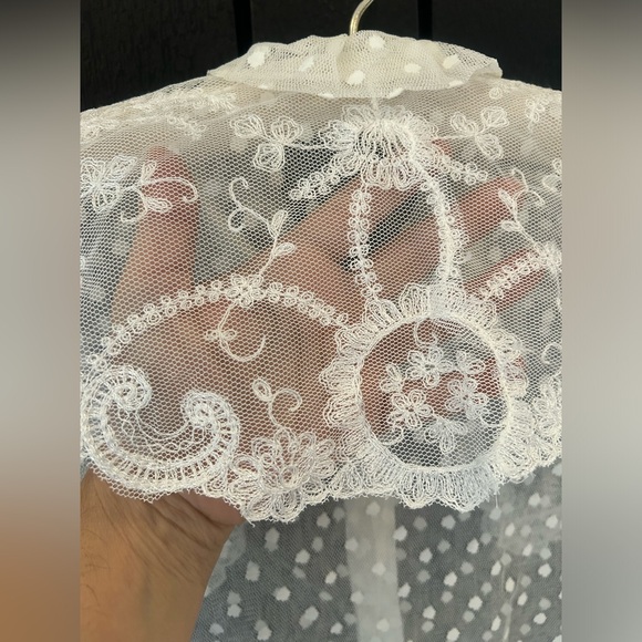 SOLD - Vintage Sheer Lacy Blouse - Picture 11 of 11